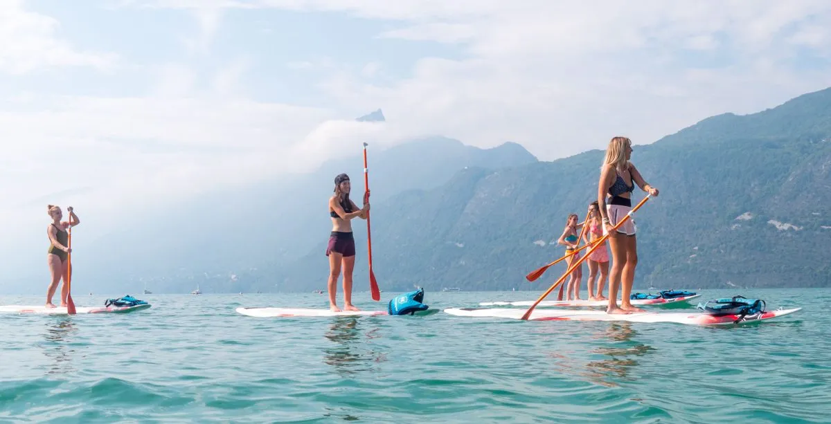 Paddles sur le lac du Bourget